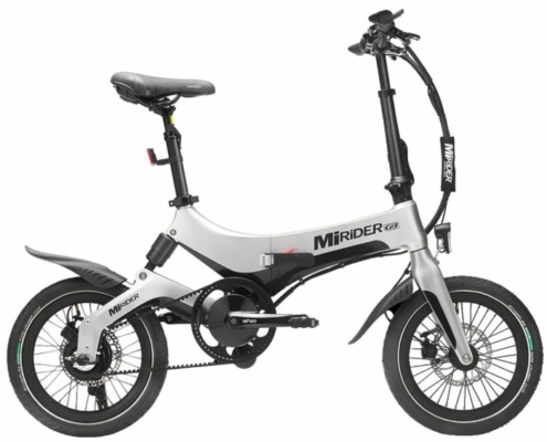 MiRider One GB3 Folding e-Bike - Platinum Silver